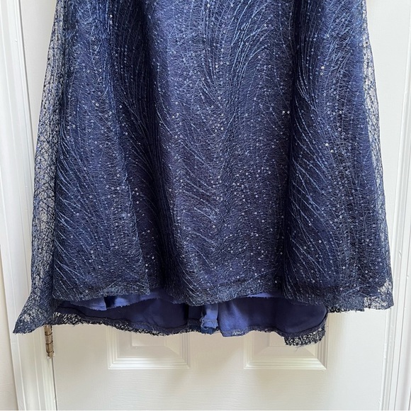 [rina dimontella] formal sweetheart embellished column gown blue - Picture 11 of 16